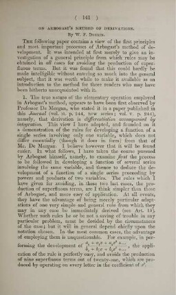 On Arbogast's method of derivations.