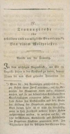 123-129 Trauungsrede für gebildete und vermögliche Brautleute