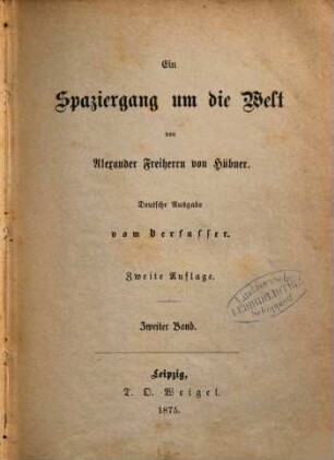 Ein Spaziergang um die Welt : [Amerika, Japan, China], 2