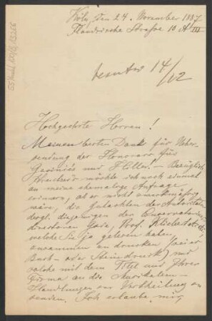 Brief an B. Schott's Söhne : 24.11.1887