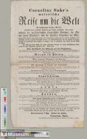 Cornelius Suhr´s malerische Reise um die Welt