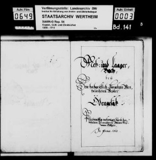 Lager- und Schatzungsbuch von Ödengesäß