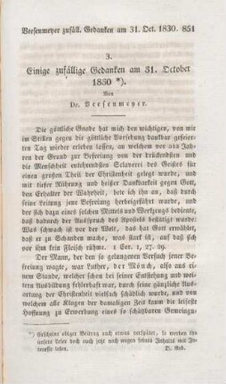 851-858 Einige zufällige Gedanken am 31. October 1830