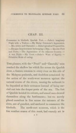 Chap. III. Commence to blockade Quedah Fort. - Jadee's imaginary ...