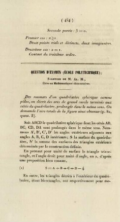 Question d'examen (École Polytechnique).