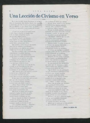 Una lección de civismo en verso
