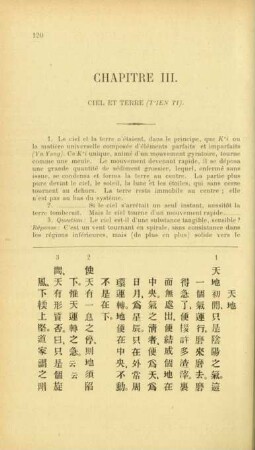 Chapitre III. Ciel et terre (T'ien Ti)