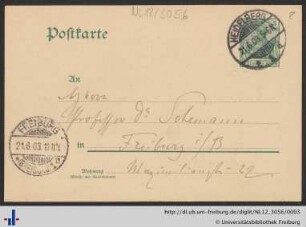 Postkarte, 21.06.1903