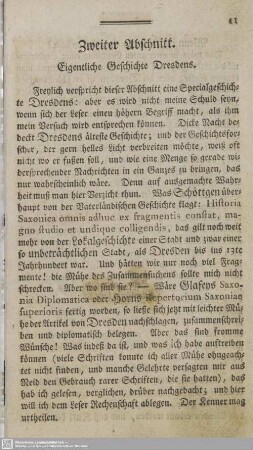 Zweiter Abschnitt. Eigentliche Geschichte Dresdens