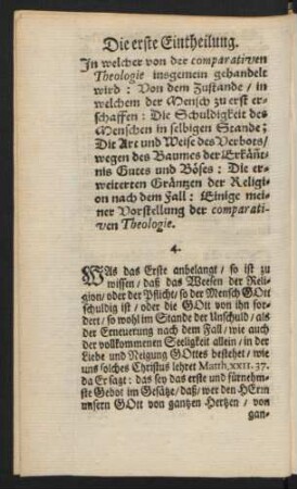 Die erste Eintheilung.