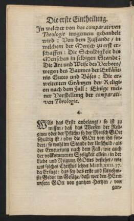 Die erste Eintheilung.