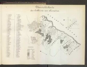 Übersichtskarte der Ostküste von Sumatra.