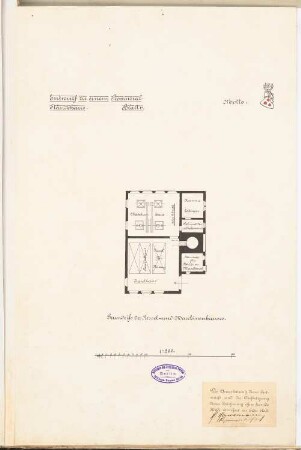 Provinzial-Ständehaus Schinkelwettbewerb 1897: Kessel- und Maschinenhaus (Grundriss) 1:200