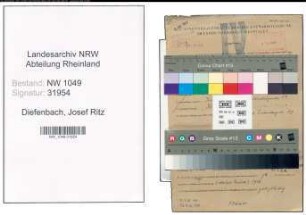 Entnazifizierung Josef Ritz Diefenbach , geb. 10.05.1906 (Stuckgeschaeftsinhaber)