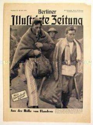 Wochenzeitschrift "Berliner Illustrirte Zeitung" u.a. zu den Kriegsgeschehnissen an der Westfront