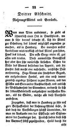Dritter Abschnitt. NahrungsMittel und Getränke.