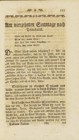 Am vierzehnten Sonntage nach Trinitatis.