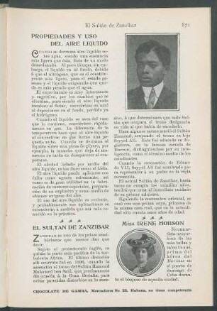 Propiedades y uso del aire líquido.