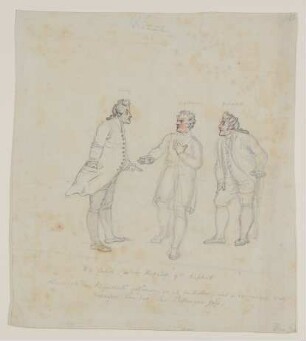 Iffland, Unzelmann und Mattausch in "die Erben" von Weissenthurn