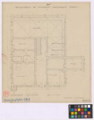 Penzenhofen (Landkreis Nürnberg): Bauernhaus Ortsstraße Nummer 1. Haupthaus (Grundriss des Erdgeschosses)