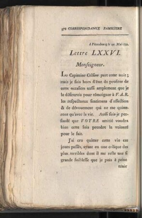 Lettre LXXVI.