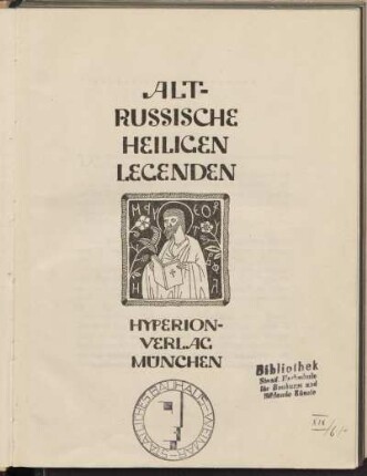 Altrussische Heiligenlegenden