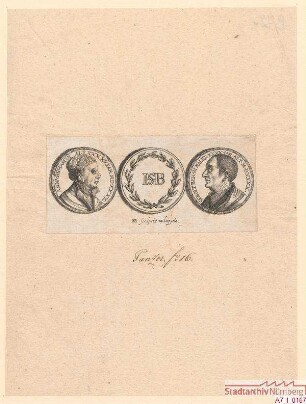 Medaille auf Anna Beham und auf den Maler Sebald Beham