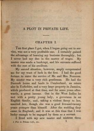 A plot in private life and other tales