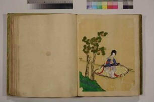 Ostasiatica: Guqin-Spielerin unter dem Wutong-Baum