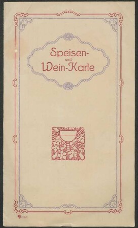Speisen- und Wein-Karte