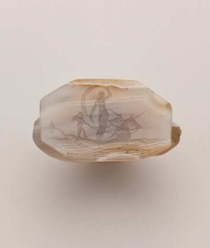 Intaglio mit Meerthiasos mit Venus und Amor
