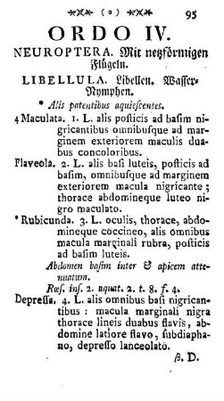 Ordo IV. Neuroptera. Mit Netzfoermigen Fluegeln