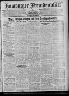 Hamburger Fremdenblatt, Morgenausgabe