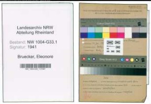 Entnazifizierung Eleonore Bruecker , geb. 24.06.1897 (Lehrerin)