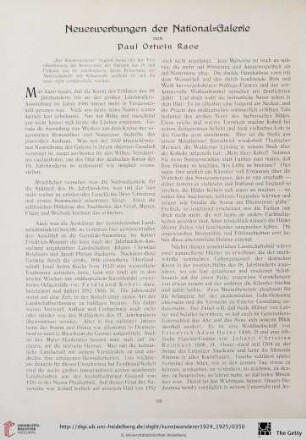 6/7: Neuerwerbungen der National-Galerie, [1]