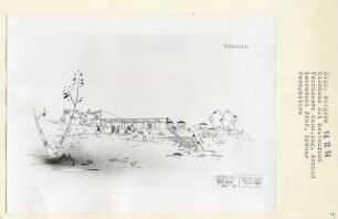 Clubhaus mit Restaurant (Diplomarbeit bei Willy Kreuer): Terrassen, Perspektivische Ansicht