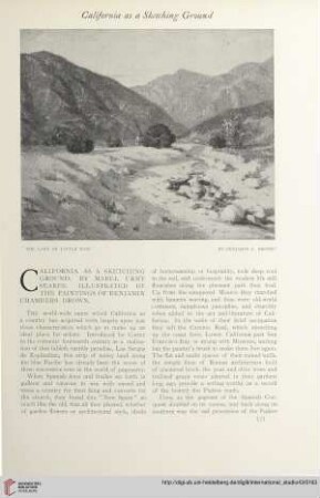 California as a sketching ground
