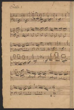 Präludien; clavier; C-Dur; BWV 933