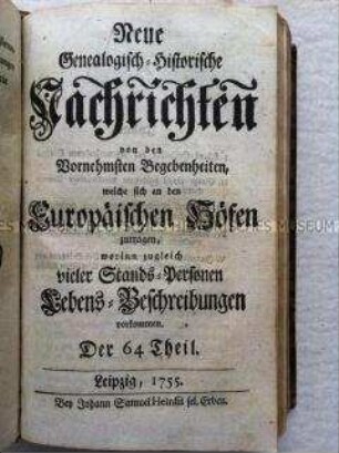 Schrift über das Leben an den europäischen Fürstenhöfen