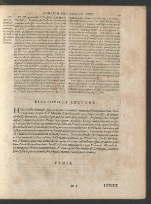 Bibliopola Lectori.