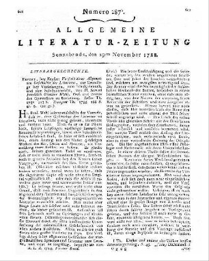 Monatsregister vom November 1788