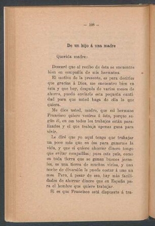 De un hijo á una madre
