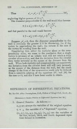 Depression of differential equations.