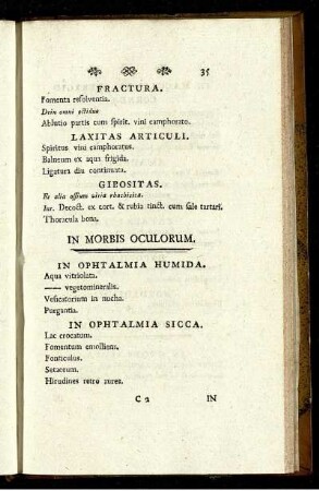 In Morbis Oculorum.