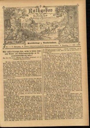 Ausgabe vom Sonntag, den 15. Oktober 1899.