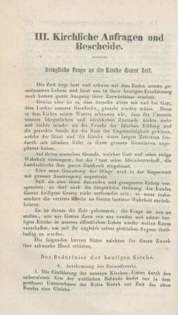 190-196 Kirchliche Anfragen und Bescheide