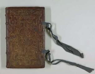 Bucheinband mit Handvergoldung mit der Rede des Samuel Sideocrates de usu partium coeli oratio