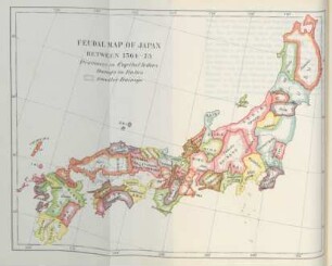 Feudal map of Japan between 1564-73