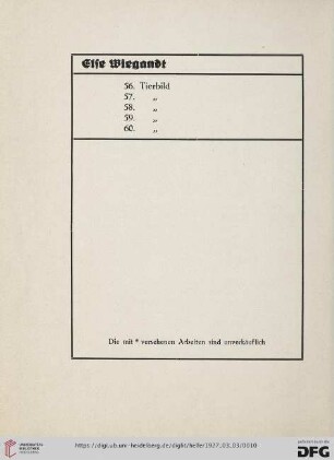 Else Wiegandt (Nr. 56-60)