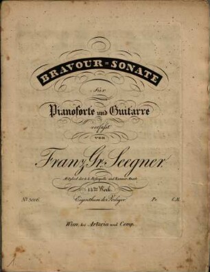 Bravour-Sonate für Pianoforte und Guitarre : 14tes Werk